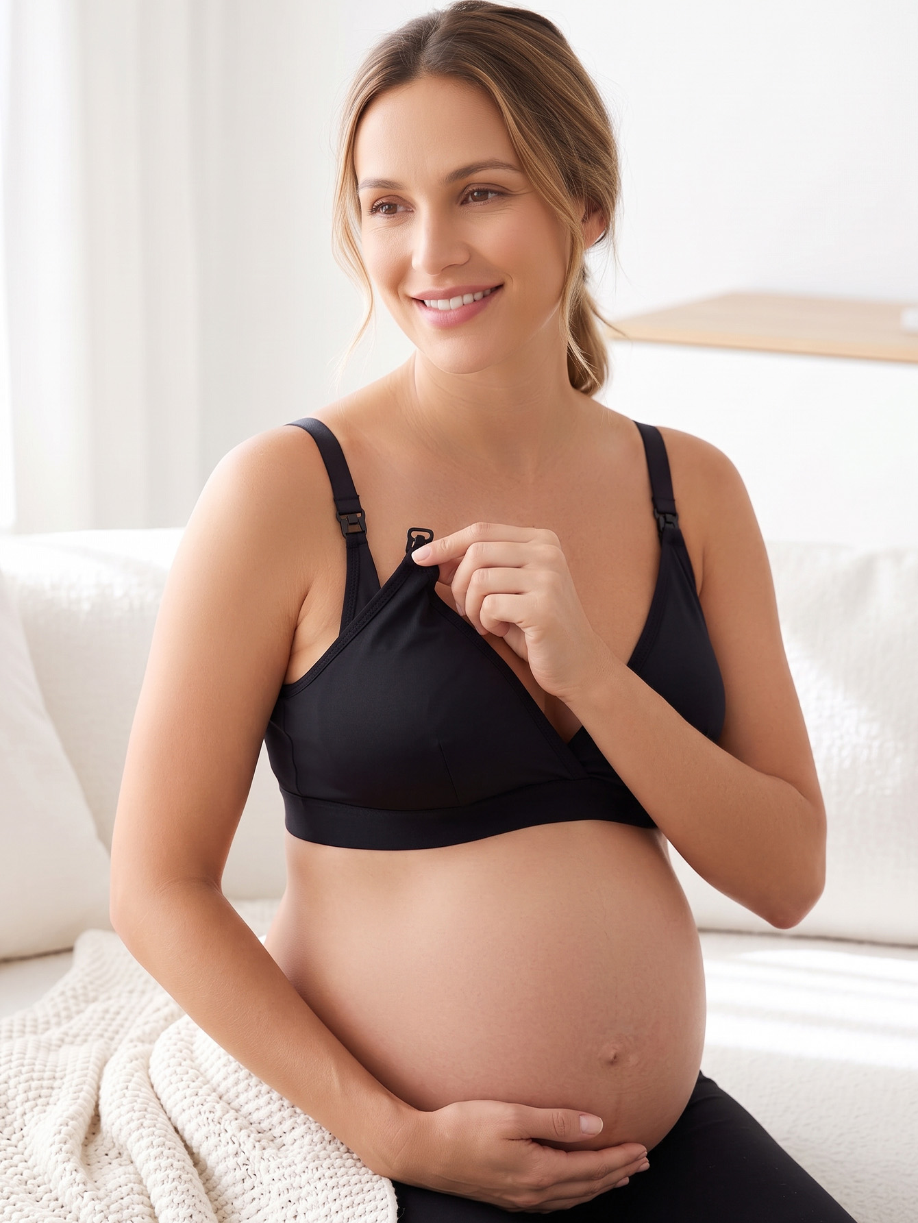 Nursing Bra Clip - Kadın V Yaka Emzirme Sütyeni, Klipsli,