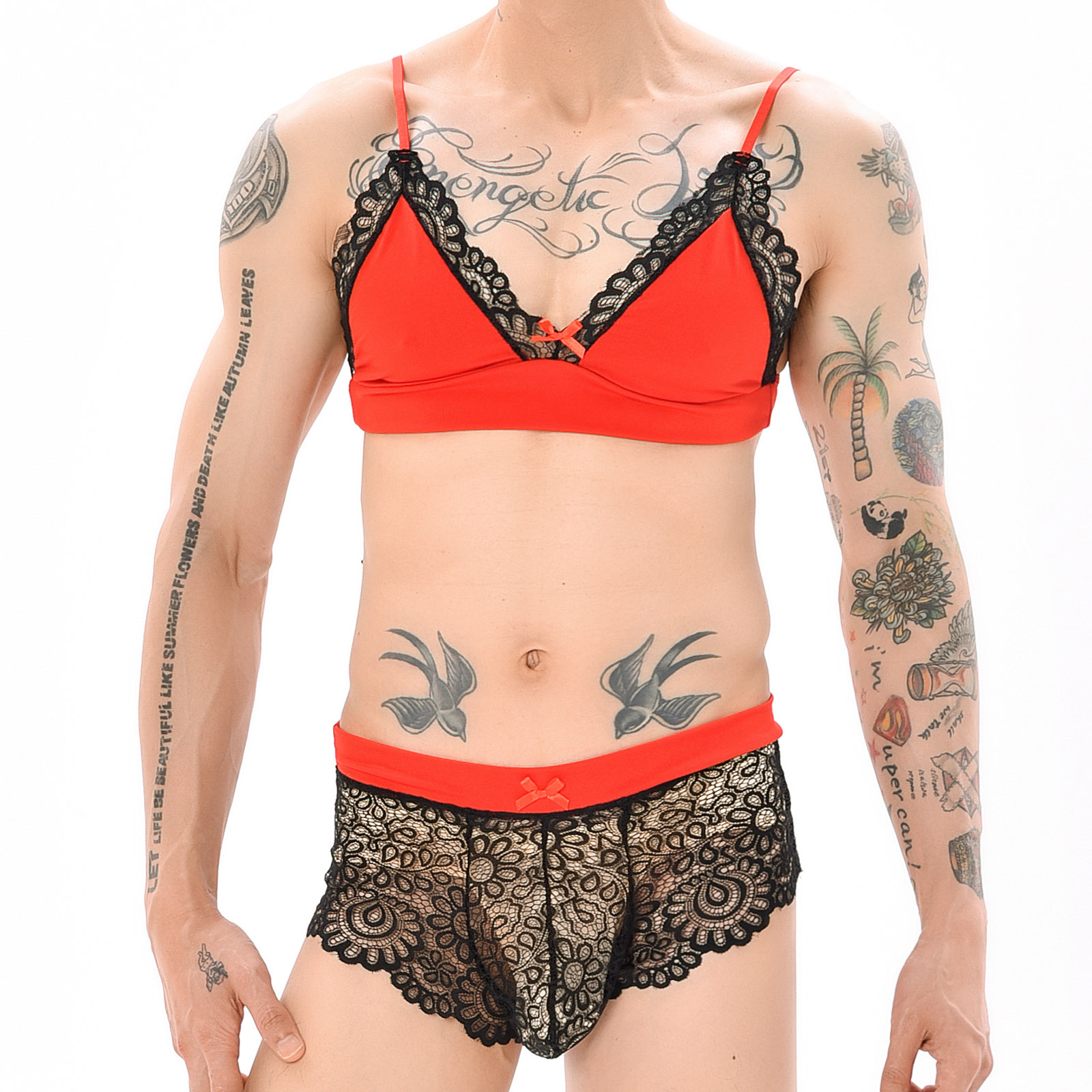 Sheer Bra Lace - Erkekler Seksi Crossdressing Erotik Sissy iç