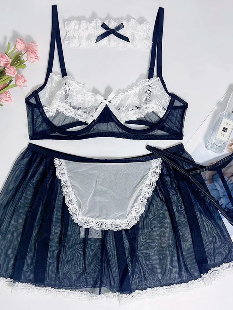 Kadınlar için Siyah Beyaz Fran - Sheer Bra Lace incelemesi ve fiyatı